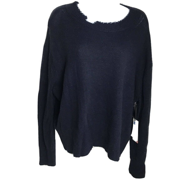 Treasure & Bond Sweaters - Treasure & Bond Blue Crew Neck Sweater